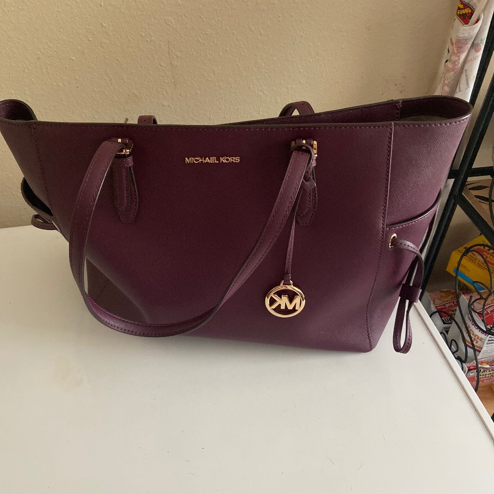 Purse and wallet combo maroon